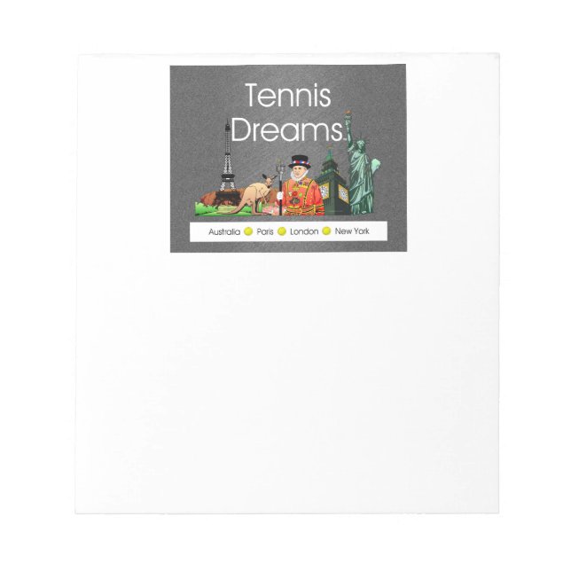 TOP Tennis Dreams Notepad (Front)