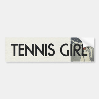 TOP Tennis Girl Bumper Sticker