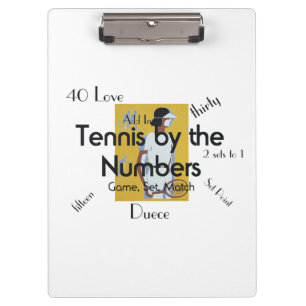 TOP Tennis Numbers Clipboard