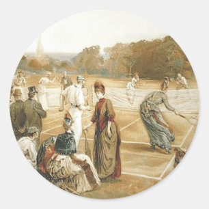 TOP Tennis Old School Classic Round Sticker