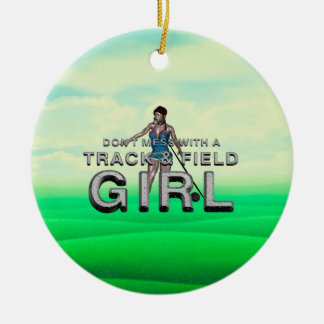 TOP Track and Field Girl Ceramic Tree Decoration