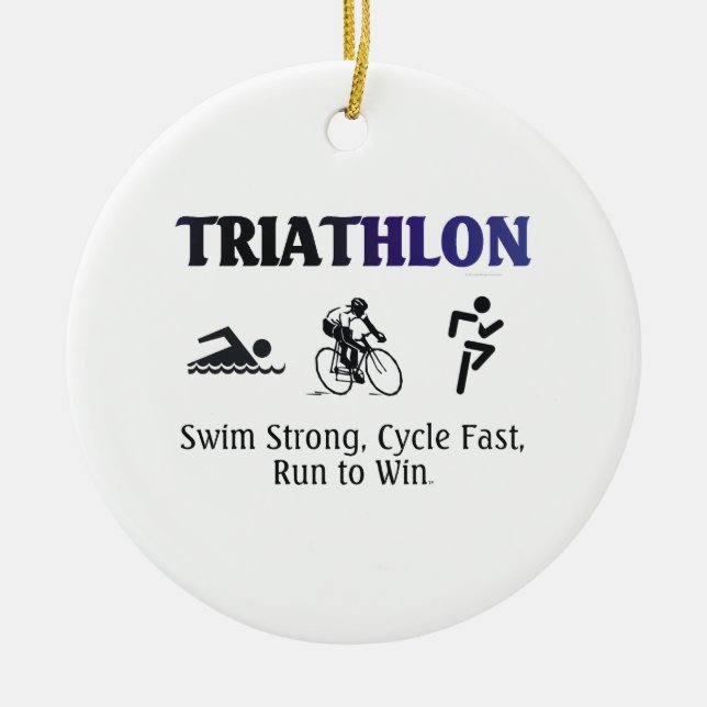 TOP Triathlon Ceramic Tree Decoration (Front)
