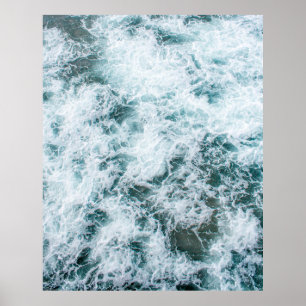 Top view of ocean waves poster
