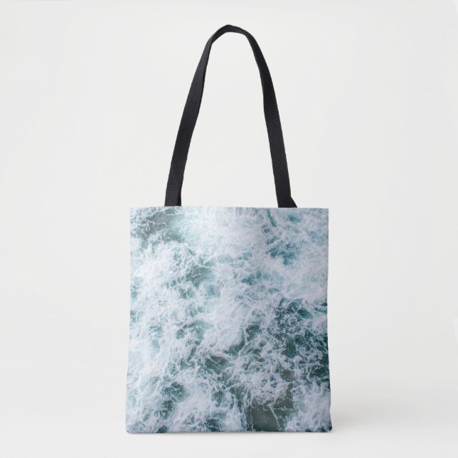 Top view of ocean waves tote bag (Front)