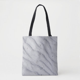 Top view of sand dunes tote bag