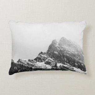 TOP VIEW OF SNOWY MOUNTAIN DECORATIVE CUSHION
