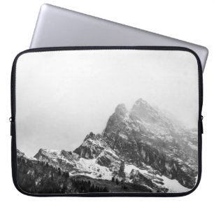 TOP VIEW OF SNOWY MOUNTAIN LAPTOP SLEEVE