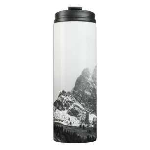 TOP VIEW OF SNOWY MOUNTAIN THERMAL TUMBLER