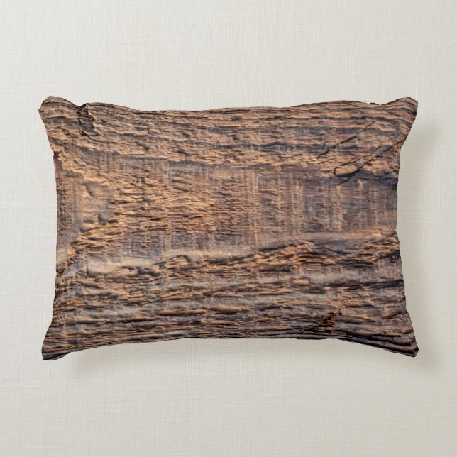 Top view texture of old wood. abstract,aged,antiqu decorative cushion (Front)