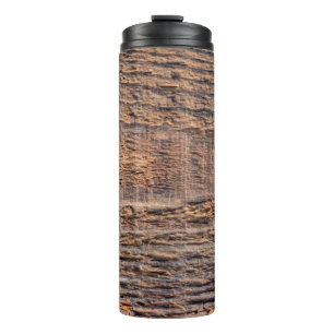Top view texture of old wood. abstract,aged,antiqu thermal tumbler