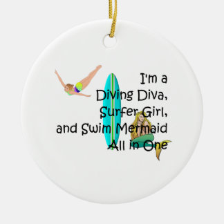 TOP Water Girl Ceramic Tree Decoration