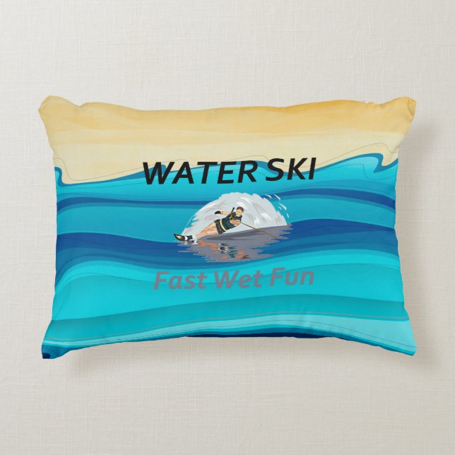 TOP Water Ski Decorative Cushion (Front)