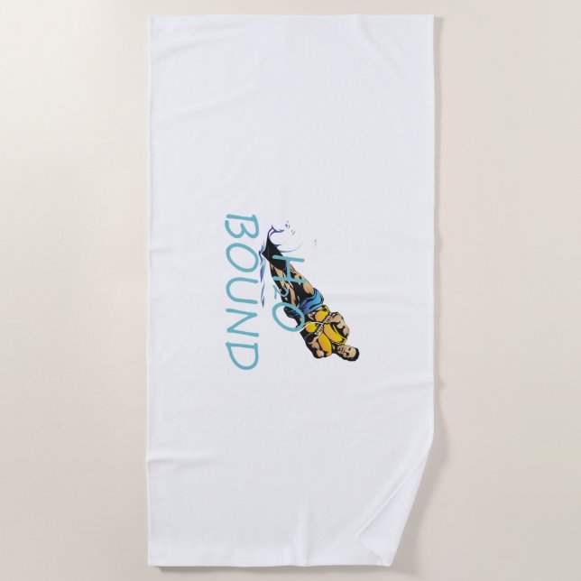 TOP Water Skiing Beach Towel (Front)