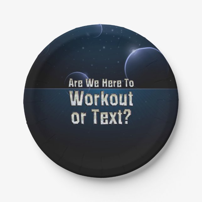 TOP Workout or Text Paper Plate (Front)