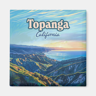 Topanga California Canyon Los Angeles Vintage Magnet