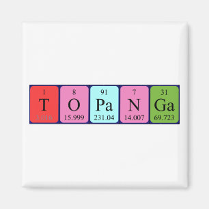 Topanga periodic table name magnet