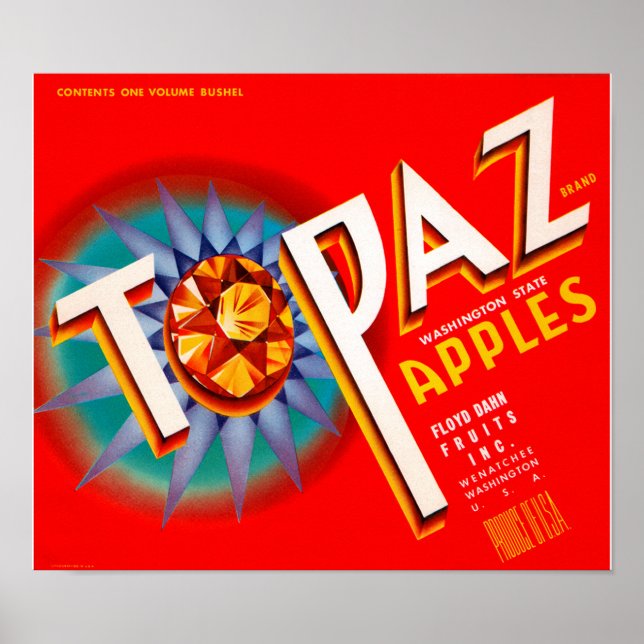 Topaz Apples Poster (Front)