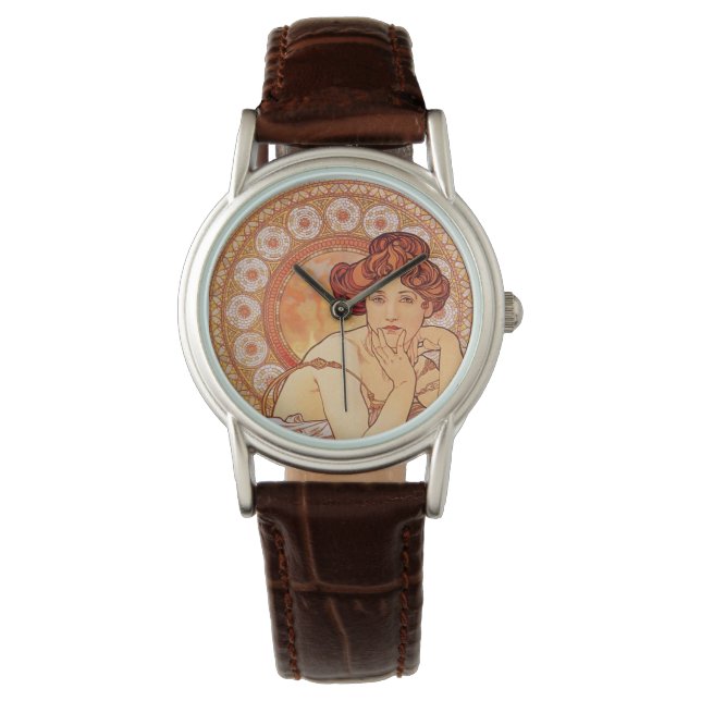 Topaz by Alphonse Mucha Watch (Front)