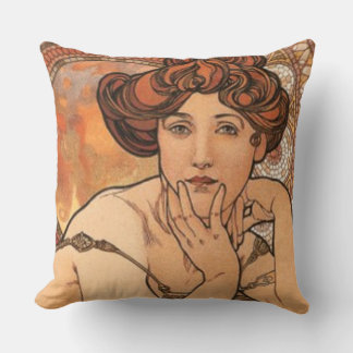 Topaz by Mucha Cushion