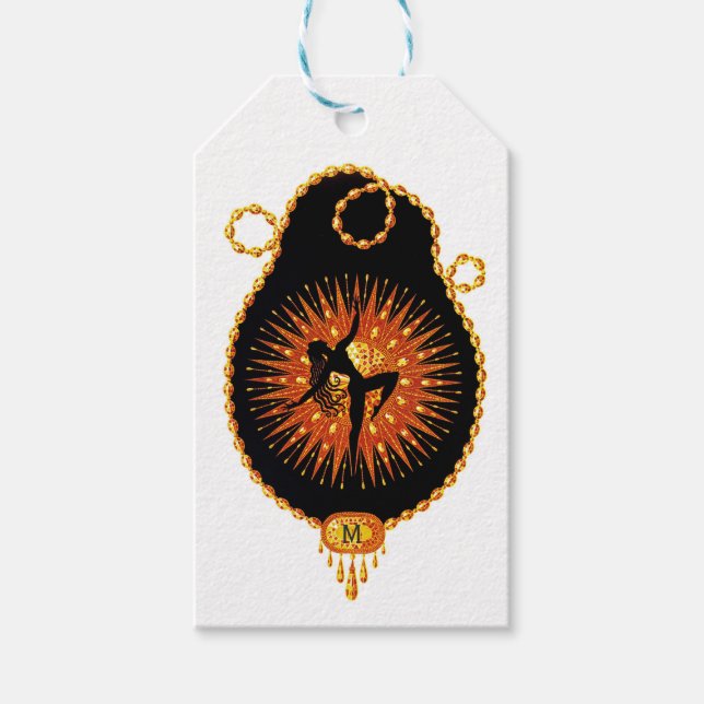 Topaz Citrine November Birthstone Gift Tags (Front)