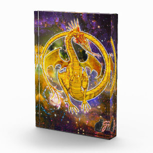 Topaz Cosmic Dragon Acrylic Block
