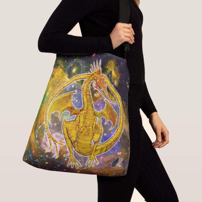 Topaz Cosmic Dragon Crossbody Bag (Close Up)
