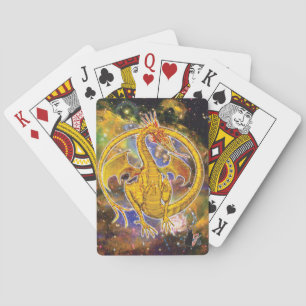 Topaz Cosmic Dragon Playing Cards