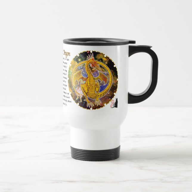 Topaz Cosmic Dragon Travel Mug (Right)