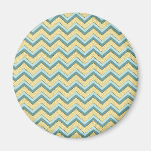Topaz Glitter Chevron Pattern Magnet