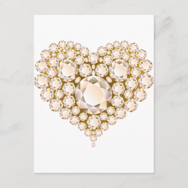 Topaz Heart Gems Postcard (Front)