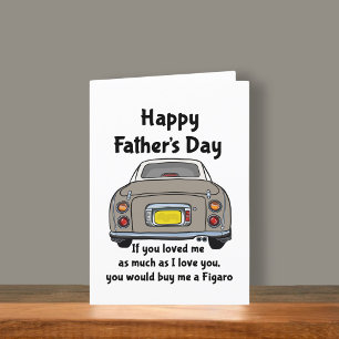 Topaz Mist Nissan Figaro Happy Father's Day Card