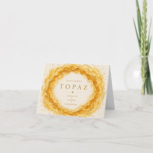 Topaz November Birthstone Thank You Card