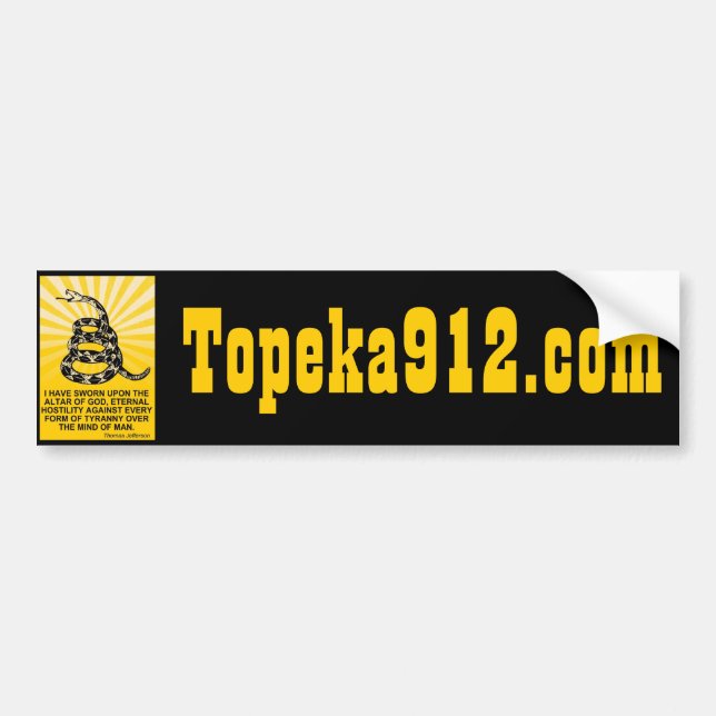 Topeka912.com Bumper Sticker (Front)