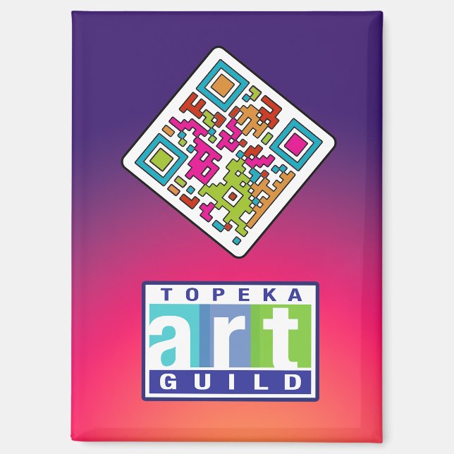 Topeka Art Guild & QR Code Magnet (Front)