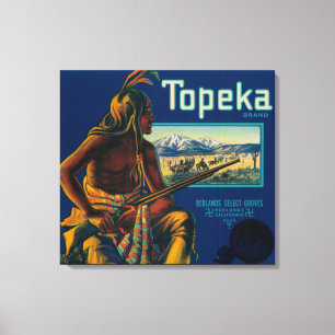 Topeka Brand Citrus Crate Label Canvas Print