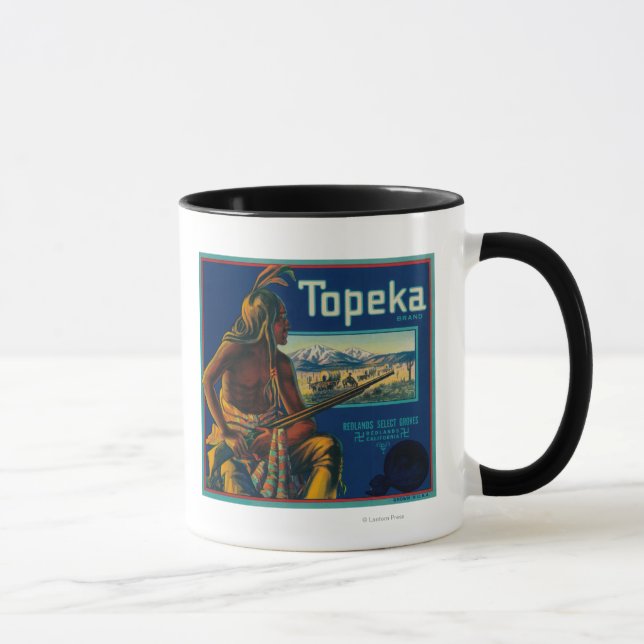 Topeka Brand Citrus Crate Label Mug (Right)