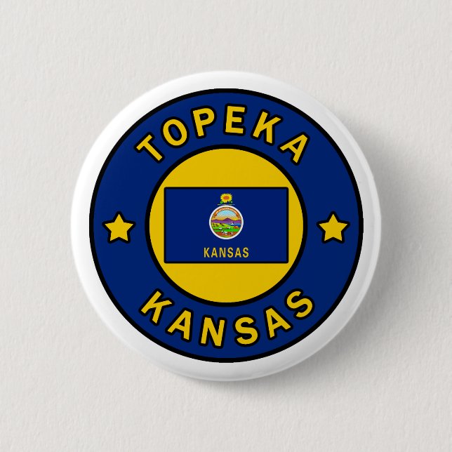 Topeka Kansas 6 Cm Round Badge (Front)