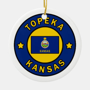 Topeka Kansas Ceramic Tree Decoration