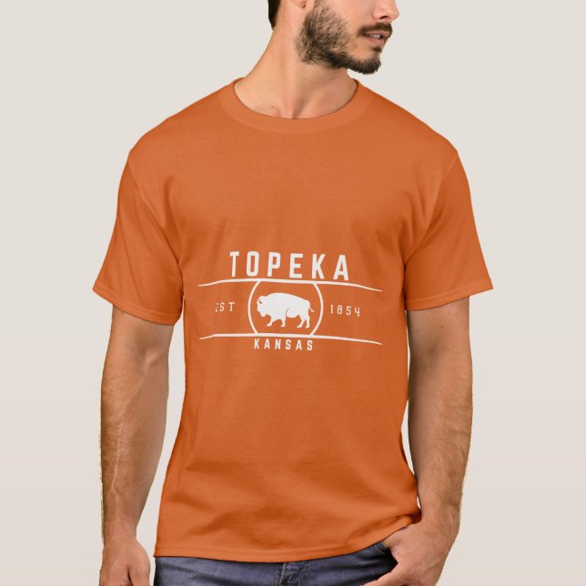 Topeka Kansas Retro Style T-Shirt (Front)