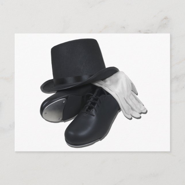TopHatTapShoesGloves012511 Postcard (Front)