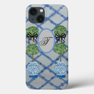 Topiary Blue Ginger Jars Jar  Mat   iPhone 13 Case