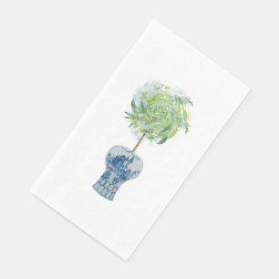 Topiary Blue White Ginger Jar Paper Guest Towels Napkin
