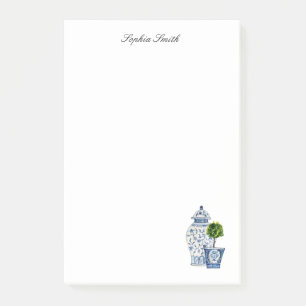 Topiary, Blue & white pottery Post-it Notes