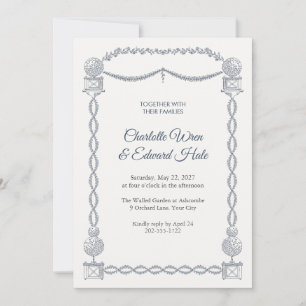 Topiary Boxwood Wedding Invitation