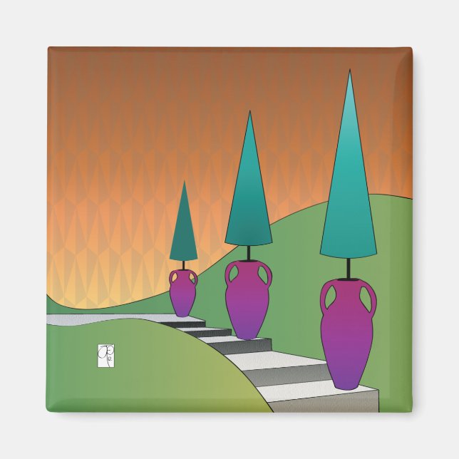 Topiary Cones Magnet (Front)