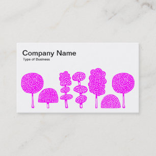Topiary - Magenta on White Business Card