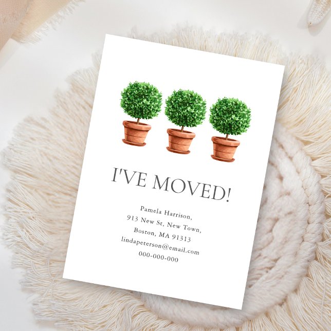 Topiary Plants | I've Moved | New Home Address  Card (Creator Uploaded)