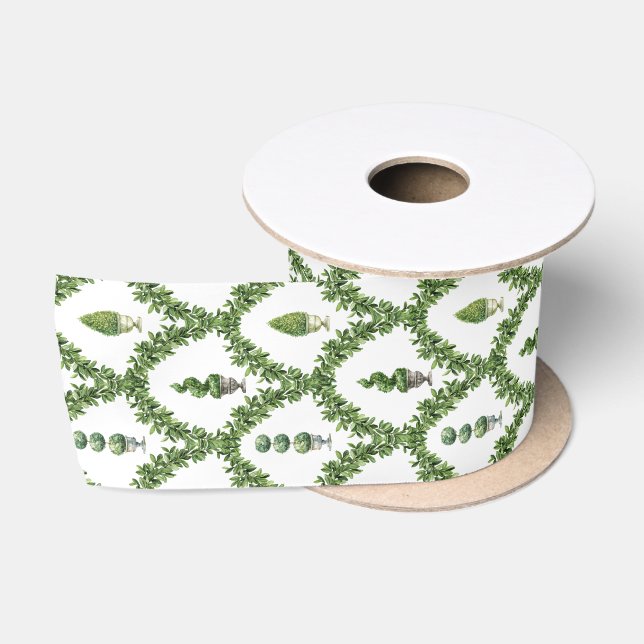 Topiary Tree Garden Trellis Satin Ribbon (Spool)