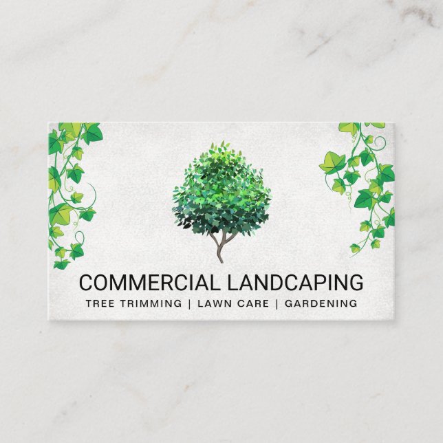 Topiary Tree | Hanging Vines Business Card (Front)