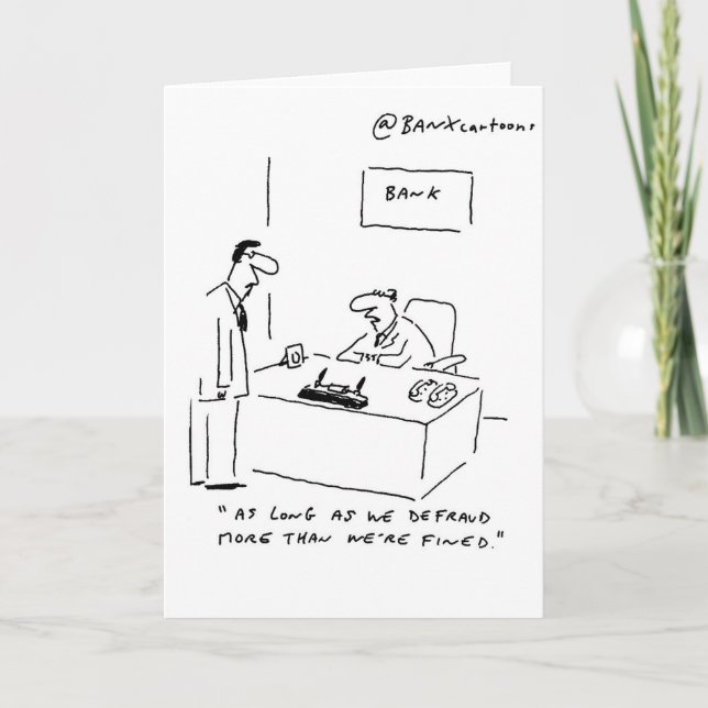 Topical Banking Greetings Card (Front)